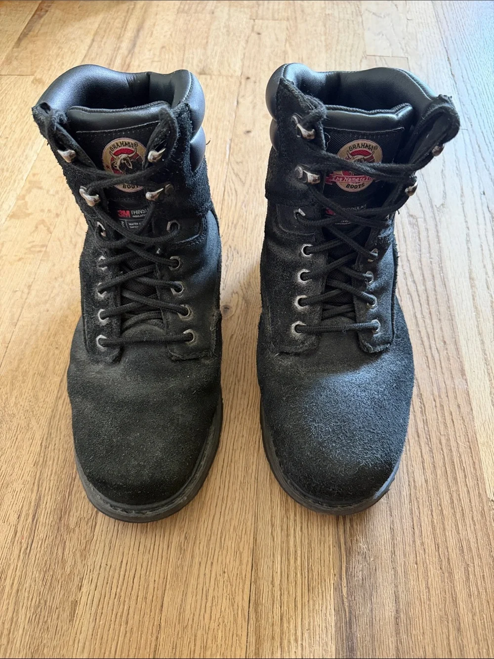 Brahma Men’s Black Suede Steel Toe Work Rugged Utility Ankle Boots